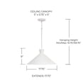 thumbnail image 2 of 1 Light Pendant In Contemporary Style-9 Inches Tall And 17.75 Inches Wide-Textured Black Finish    -Traditional Installation Capital Lighting, 2 of 7