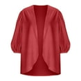 thumbnail image 4 of Niaviben cardigan for women light sweaters for women summer summer cardigans for women lightweight Chiffon Kimono Cardigane Open Front Blouse Tops kimonos for women kimono cardigan Red 2XL, 4 of 5