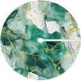 thumbnail image 6 of Round Outdoor Tablecloth with Umbrella Hole Green Marble Round Fitted Tablecloth Waterproof Umbrella Table Cloth with Zipper Patio Table Cover Elastic Outdoor Tables Cover, Fits 36"-44" Tables, 6 of 7