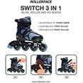 thumbnail image 2 of Rollerface Switch 3-in-1, Interchangeable in 3 modalities: Inline Skate, Roller Skate, and Ice Skate. (Adjustable up to 3 Sizes), 2 of 8