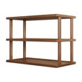 thumbnail image 2 of Estantería de madera de 3 niveles, moderna estantería abierta de bambú, zapatero, expositor multifuncional para sala de estar, dormitorio, oficina, organizador de madera., 2 of 6