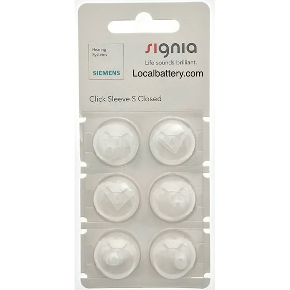 Signia Click Sleeve, Small Closed for RIC and SILK Products.  Formerly Siemens