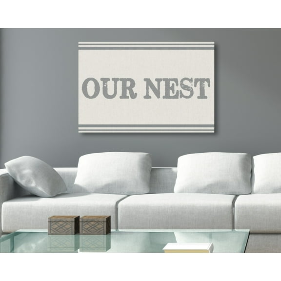 The Stupell Home Decor Collection Our Nest Flour Sack Typography Wall Art