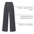 thumbnail image 4 of Pantalones PRETTYGARDEN Palazzo Mujer Tiro Alto Pierna Ancha Gris Oscuro Talle S, 4 of 9