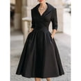 thumbnail image 2 of Elegant and flattering long-sleeved dress for women with a fitted waist., 2 of 5