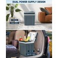 thumbnail image 3 of Electric Cooler and Warmer with Handle,27 Quart (25 L) Portable Thermoelectric Fridge,  Fridge Cooler with 12V DC & 110 AC for Camping, Travel & Picnics,Grey, 3 of 6