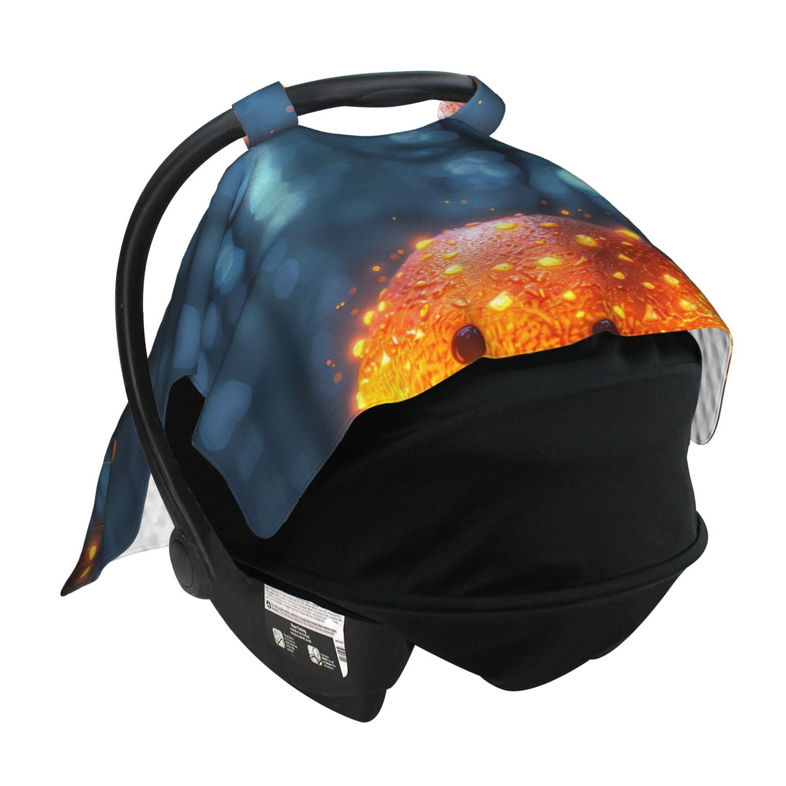 Car Seat Cover Baby - Glowing Mushroom In Forest Breathable Infant Car Seat Cover for Baby Carseat, Lightweight Comfort Baby Essentials Must Haves Newborn Stuff for Girl Boy