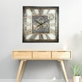 thumbnail image 4 of THE GEARS CLOCK Wall Clock with Real Moving Gears AM-LI_ 24 in Square Carbon-Grey, 4 of 8