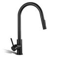 thumbnail image 1 of Induction Faucet Smart Touch Sensor Pull Out Tap Stainless Steel Rotating Sprayer for Kitchen Sink, Black, 1 of 8