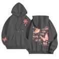 thumbnail image 1 of Pink Graphic Hoodie for Women 2024 Cute Preppy Sweatshirt Long Sleeve Drawstring Pullover Tops with Pockets, 1 of 5