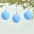 thumbnail image 4 of Nkmbld 6Pcs Shatterproof Christmas Ornaments Velvet Christmas Balls Flocked Christmas Tree Ornaments Xmas Decorative Hanging Ornaments, Blue, 4 of 7