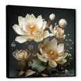 thumbnail image 2 of Designart "Charming Vintage Lotus Botanical I" Lotus Floater Framed Canvas Wall Art, 2 of 5