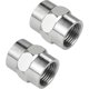 thumbnail image 1 of 2 Pack Shower Pipe Coupler 1/2" Npt To 1/2" Npt Female Hex Nipple Pipe Fitting For Air Hose, Garden Hose - q36, 1 of 5