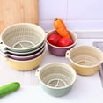 thumbnail image 5 of Huayishang Kitchen Drain Rack Kitchen Double Layer Fruit and Vegetable Plastic Drain Basket Mint Green, Kitchen Essentials Clearance Sale Mint Green, 5 of 8