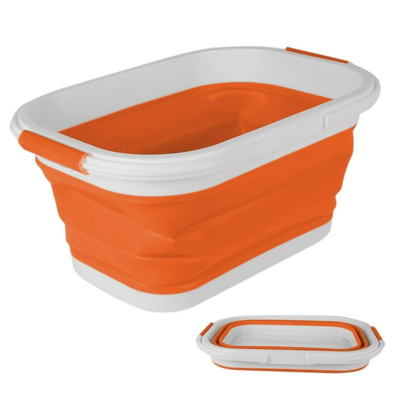 xisobo Panier à Linge Pliable Bac de Lavage Réutilisable Bol de Lavage de Bain Portable Bol de Camping Extérieur Bassine d'Eau pour Voyage
