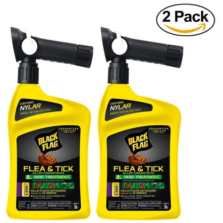 Black Flag Flea & Tick Killer Concentrate Yard Treatment, Ready-to-Spray, 32-fl oz (Pack Of