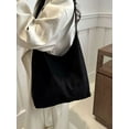 thumbnail image 4 of Luxtrada Tote Bags for Women Work Bags Suede Slouchy Bag Hobo Handbag Office Tote Handbag (Black), 4 of 9