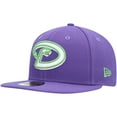 thumbnail image 3 of Men's New Era Purple Arizona Diamondbacks Lime Side Patch 59FIFTY Fitted Hat, 3 of 5