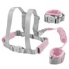 2 in 1 Toddler Leash, Baby Anti Lost Wrist Link and Kids Vest Harness with Lock, Child Safety Harness Walking Leash Adjustable Skin Friendly Children's Anti-Lost Wristband Traction Rope with Lock