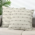 thumbnail image 2 of Unique Bargains 4 Pcs Striped Boho Cushion Pillow Covers Modern Square Brown/Grey, 2 of 6