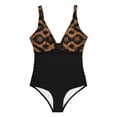 thumbnail image 4 of Mifsaly One Piece Swimsuit for Women Tummy Control V Neck Mesh Monokini Elegant Slim Fit Ruched Bathing Suits Summer Beach Vacation Swimwear S, 4 of 6