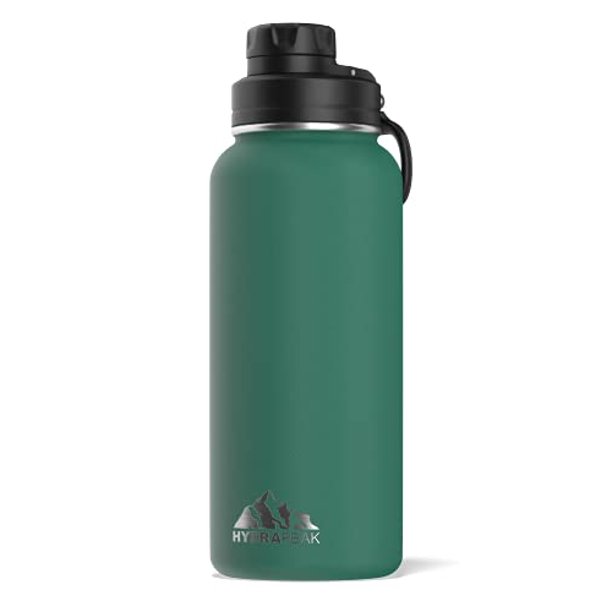 Hydrapeak 32 oz Insulated Water Bottle with Chug Lid Reusable Leak