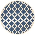 thumbnail image 1 of Safavieh Courtyard Navy Indoor Outdoor Rug - Round 6'7", 1 of 4