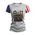 thumbnail image 5 of 9/11 25th Anniversary Commemorative T-Shirt for Women 9/11 25th Anniversary Tshirt We Will Never Forget Short Sleeve Tee Courage Hope Patriotic 9/11 Memorial Shirt, 5 of 6