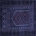 thumbnail image 1 of Ahgly Company Machine Washable Indoor Square Persian Blue Traditional Area Rugs, 8' Square, 1 of 4