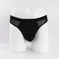 thumbnail image 3 of HUPOM Men'S Underwear Underwear For Men Pack Low waist Drop Waist Solid Briefs Black One Size, 3 of 4