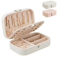thumbnail image 3 of Universal Jewelry Organizer Display Travel Jewelry Case Boxes Portable Jewelry Box Button Leather Storage Zipper Jewelers, 3 of 5