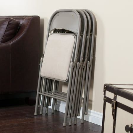 Fabric double padded folding chair - Dunes Chicory