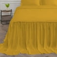 thumbnail image 6 of DNG Creations 4-Piece Long Ruffle Sheet Set 8-Inch Deep Pocket (Solid Gold - King), 6 of 7