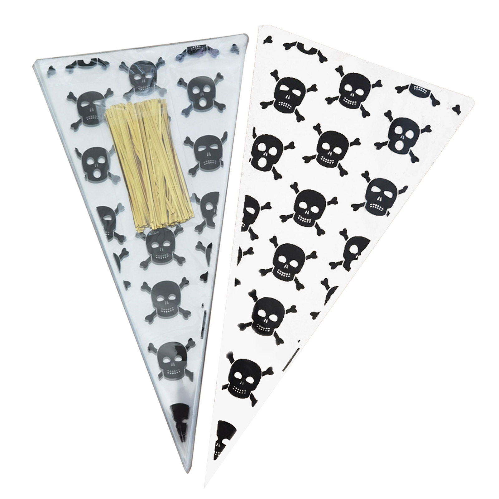 Halloween Cone Candy Bags 100 Counts Halloween Theme Cone Treat Bag Party Goody Filler with