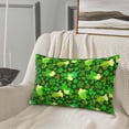 thumbnail image 5 of Sikiie leaves and glasses of bee Print Plush Pillow Cover, Wrinkle-proof and Stain-resistant Pillow Protector without Pillow Core, Home Decoration-14"x20", 5 of 6