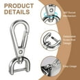 thumbnail image 3 of 0.5" Swivel Clasp Hooks, 2 Pcs Detachable Snap Hook for Bag Strap, Silver, 3 of 7