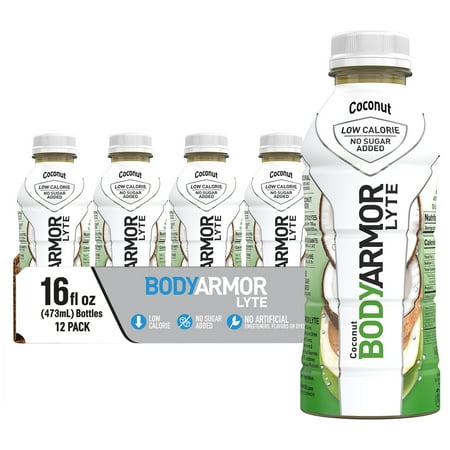 BODYARMOR LYTE Sports Drink, Coconut, 16 Fl. Oz., 12 count