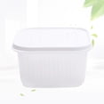 thumbnail image 3 of Contenedor transparente para frutas y verduras para el refrigerador de la cocina, con tapa y escurridor (blanco), 3 of 7