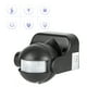 thumbnail image 5 of Interruptor de sensor de cuerpo infrarrojo PIR impermeable al aire libre gran angular 110-240 V negro, 5 of 5