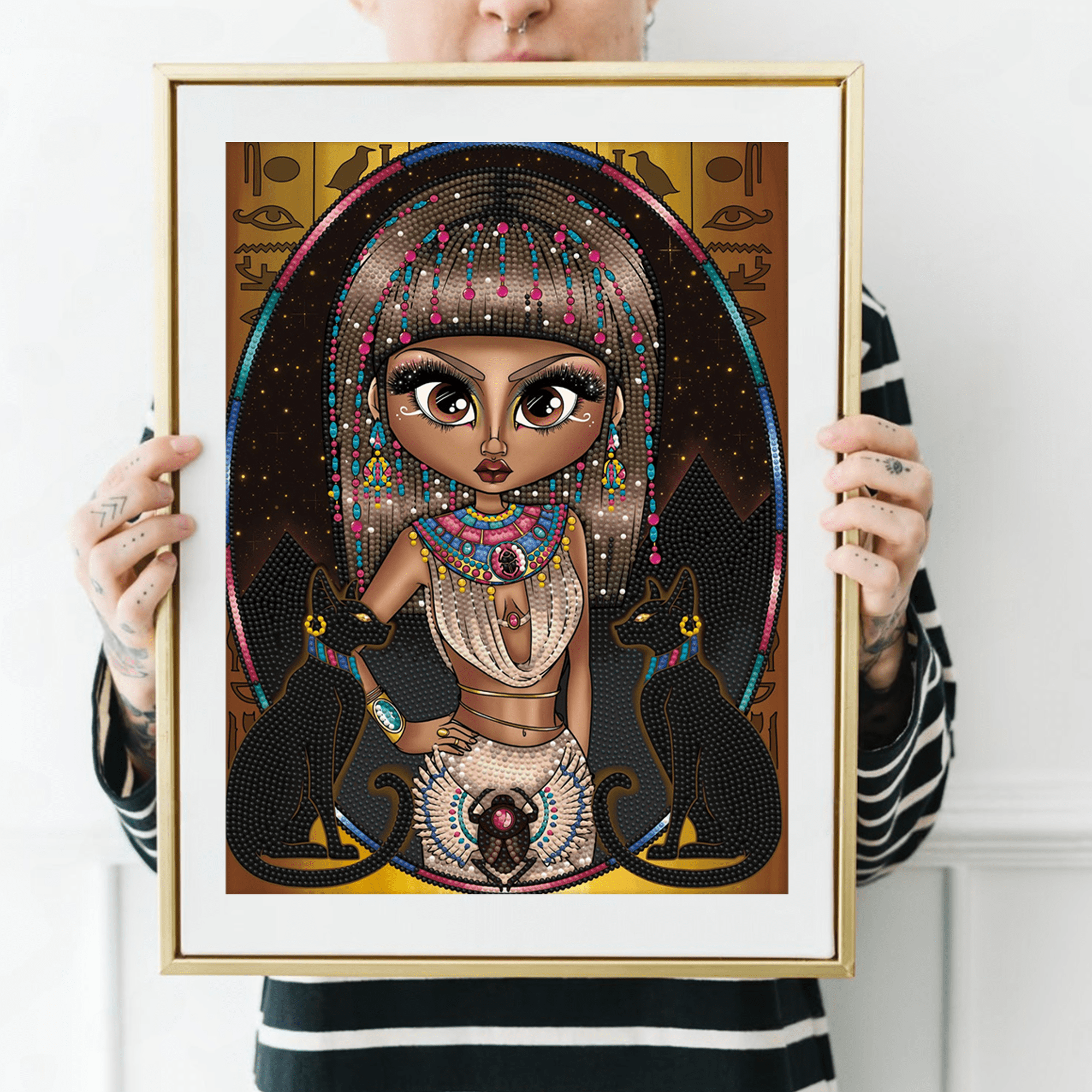 Diamond Dotz Egyptian Princess Women Diamond Painting Kits for Adults - Diamond Art Kits a Relaxing Creative Craft Kit with Dotz Gems 15.8"x11.8"