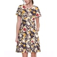 thumbnail image 1 of Disketp lips record rock Skull para Vestido de Manga Corta para Mujeres, Vestidos de Verano para Mujeres, Casual y Holgado para la Playa, 1 of 6