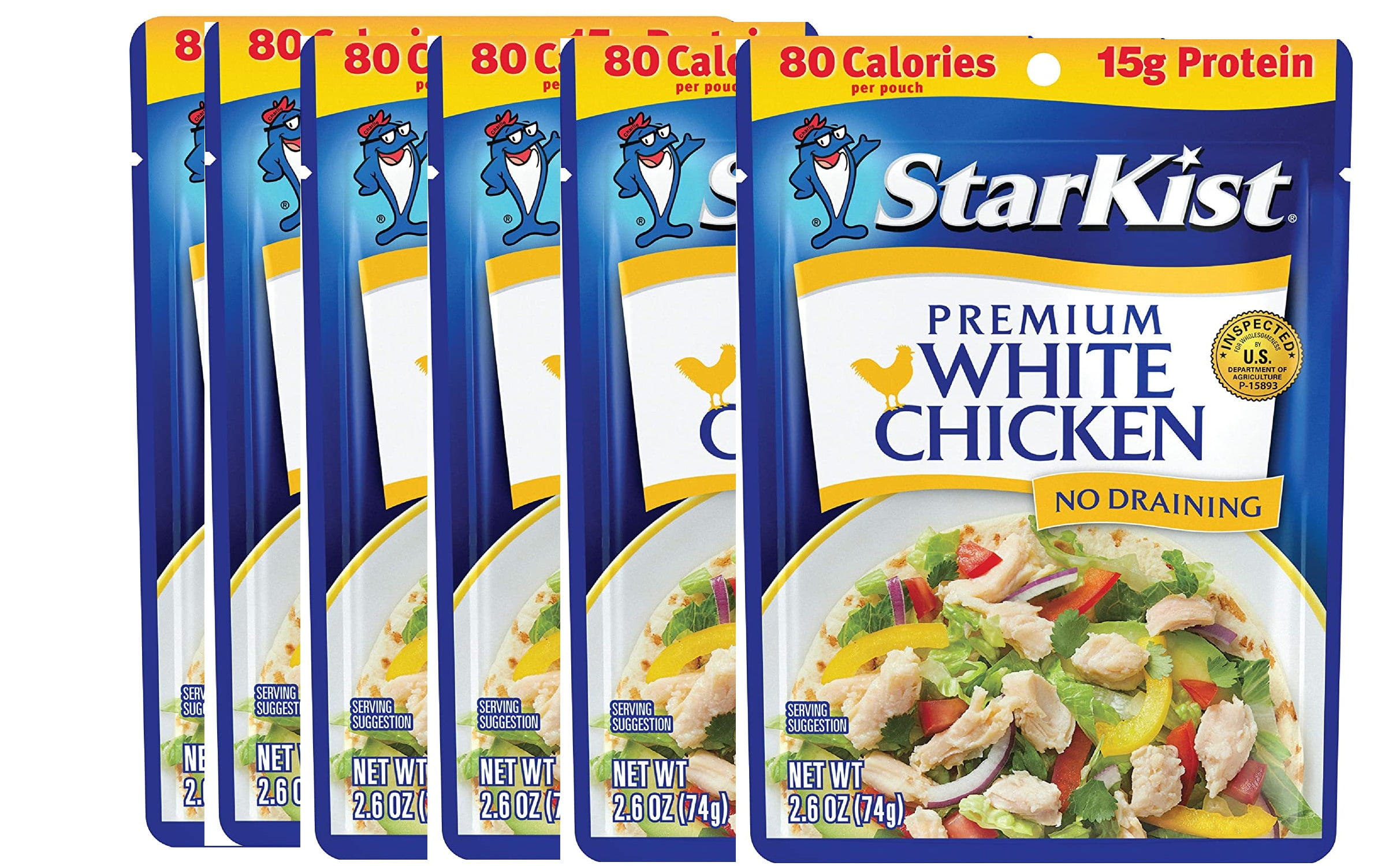 StarKist Premium White Chicken 2.6 oz Pouch ( Pack of 6 )