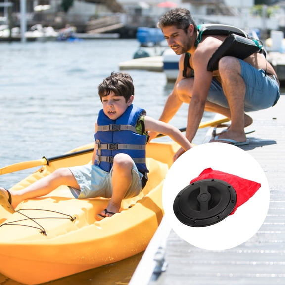 ETEREAUTY Kayak Hatch Cover Heavy Duty Waterproof Black Plastic