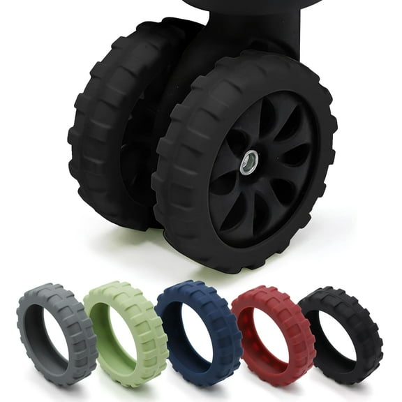 8Pcs Luggage Wheel Covers, Refer to Carry on Luggage Suitcases with Wheels, Provides Extra Protection for The Wheels, Reduces Noise When Rolling, Black(2.2-2.6in)