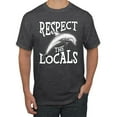 thumbnail image 2 of Wild Bobby Respect The Locals Save Our Oceans Dolphin Animal Lover Men Graphic Tee, Heather Black, Small, 2 of 6