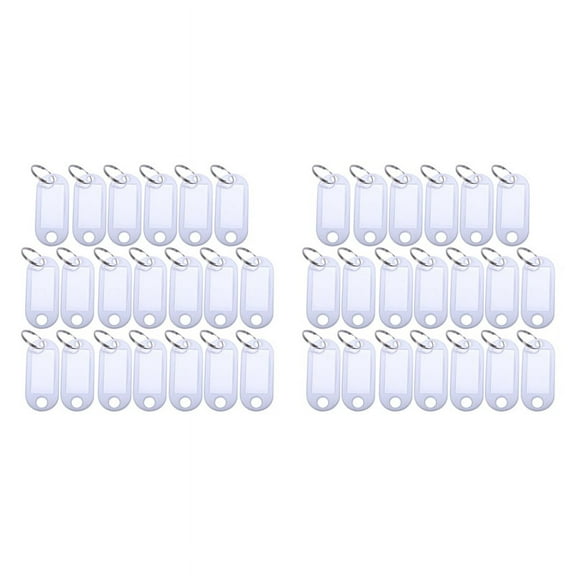 white portable plastic key fob key tag ID labels 40 pieces
