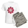 thumbnail image 5 of CafePress - Peace Flower Affection Women's Light Pajamas - Women's Short Sleeve Print T-Shirt and Pants Light Cotton Pajama Set, 5 of 7