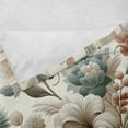 thumbnail image 4 of Ambesonne Vintage Fleece Throw Blanket Soft Color Floral Nostalgia 60"x80" Eggshell Pale Slate Blue, 4 of 5