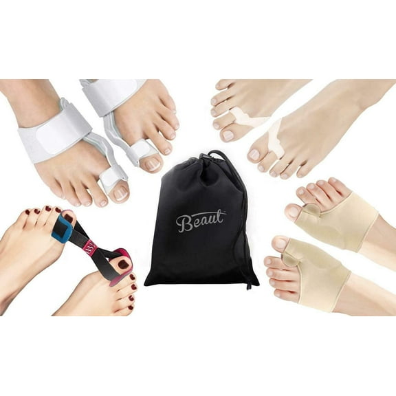 Complete Orthopedic Bunion Corrector and Relief Kit 8-Piece Hallux Valgus Care