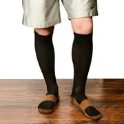2 Pair Copper Compression Socks Black Knee High for Women & Men Anti Order Nursing Compression Socks FREE Eyeglass Pouch by Juniper's Secret As Seen on TV (XXL)